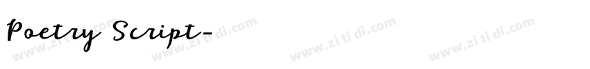 Poetry Script字体转换